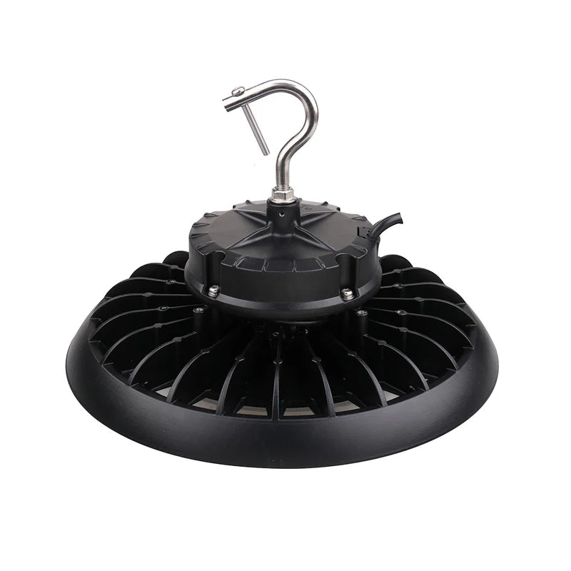 LED High Bay - 240W - 32,900 Lumens - UFO4 - High Voltage - Hook Mount - Black - UL+DLC5.1