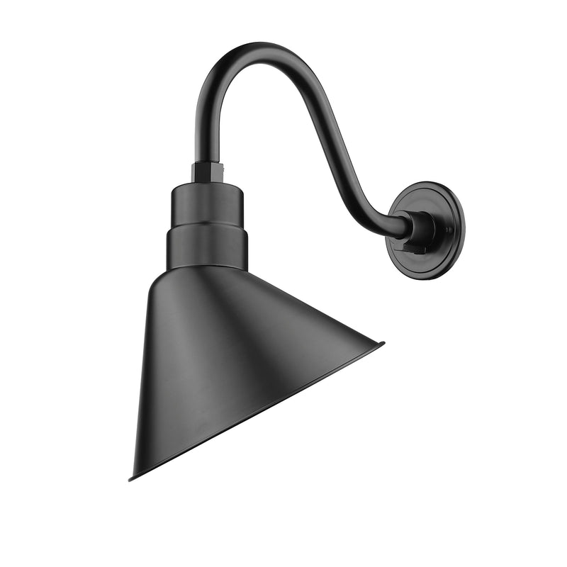 Millennium Lighting RLM 1 Light, 12" Angle Shade, 15" Gooseneck, Wall Sconce