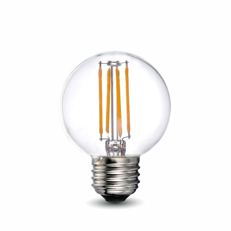 LED Filament Bulb This classic design offers a warm, inviting light that is energy efficient and long-lasting. Enjoy reducing your energy consumption and saving money with a bulb that lasts up to 25,000 hours. - G16.5 - 60 Watt Equivalent - E26 - Dimmable