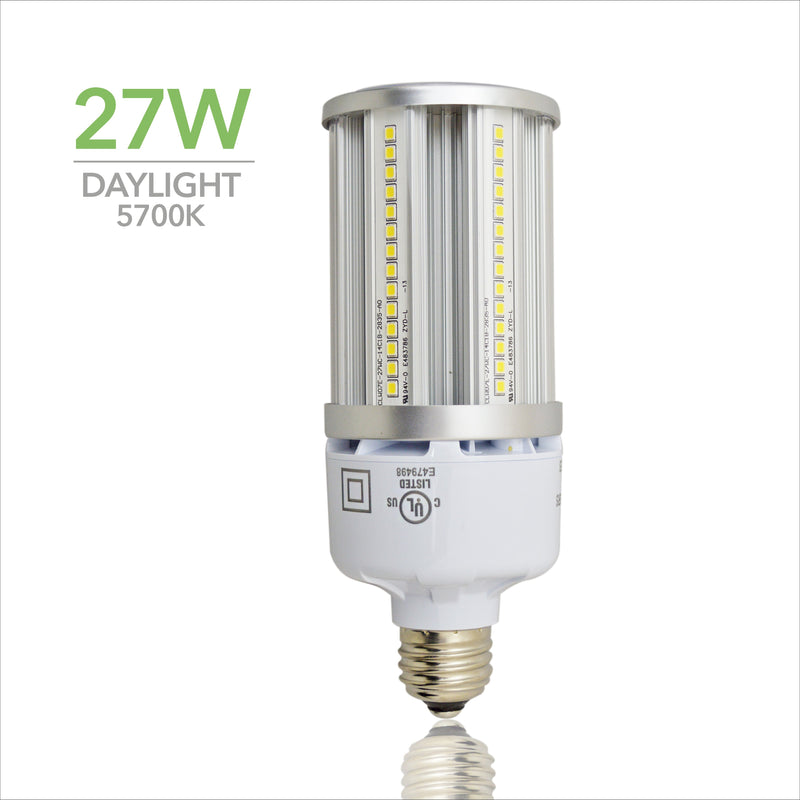 27W LED Corn Light Bulb - Replacement for Fixture 150W MH/ HPS/ HID - 5 Year Warranty - 4kV Surge Protection - (UL+DLC)