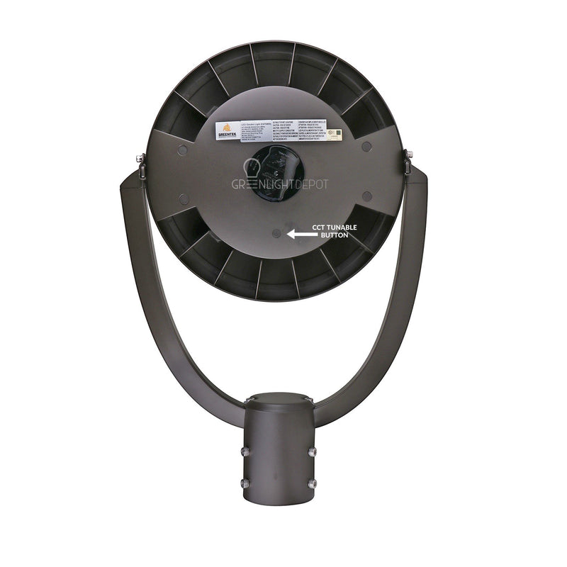 LED Post Top Light - Selectable Color Temperature - 55W - Bronze - Shorting Cap