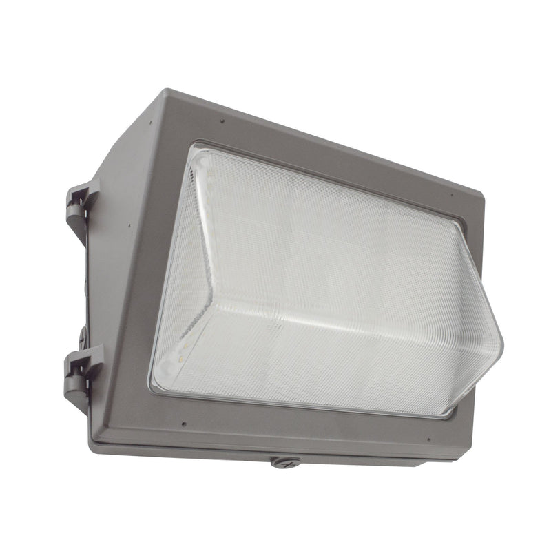 120W LED Wall Pack Light - Photocell Included - Tempered Glass Lens - Forward Throw - DLC Listed