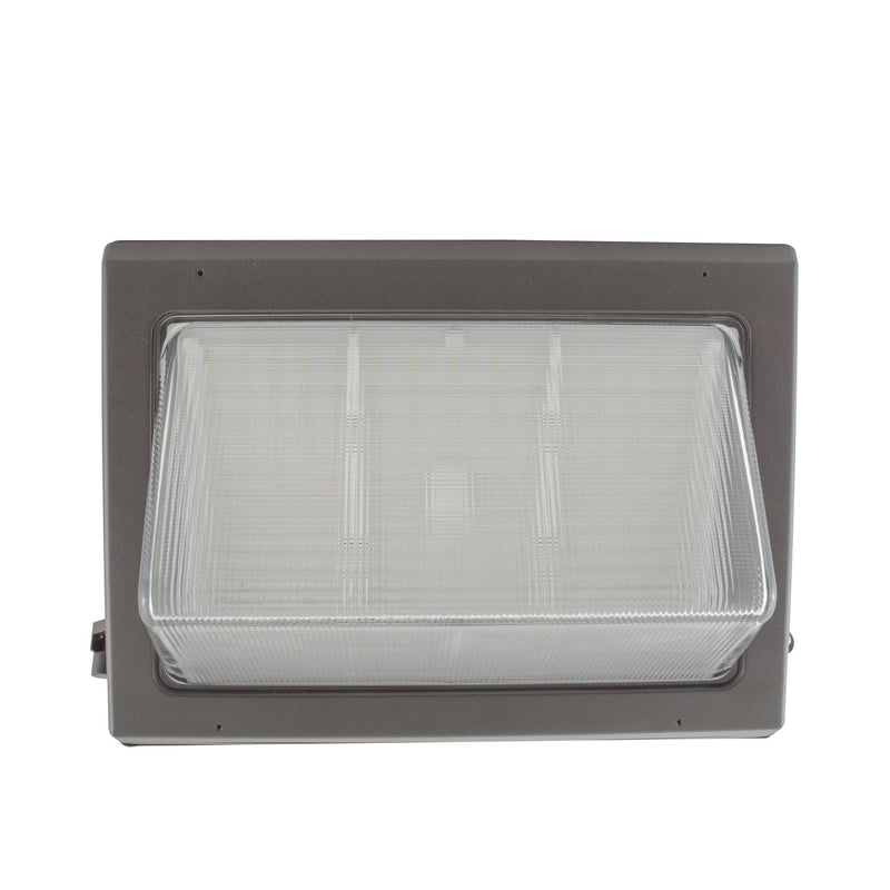 60W LED Wall Pack Light - Photocell Included - Tempered Glass Lens - Forward Throw - DLC Listed