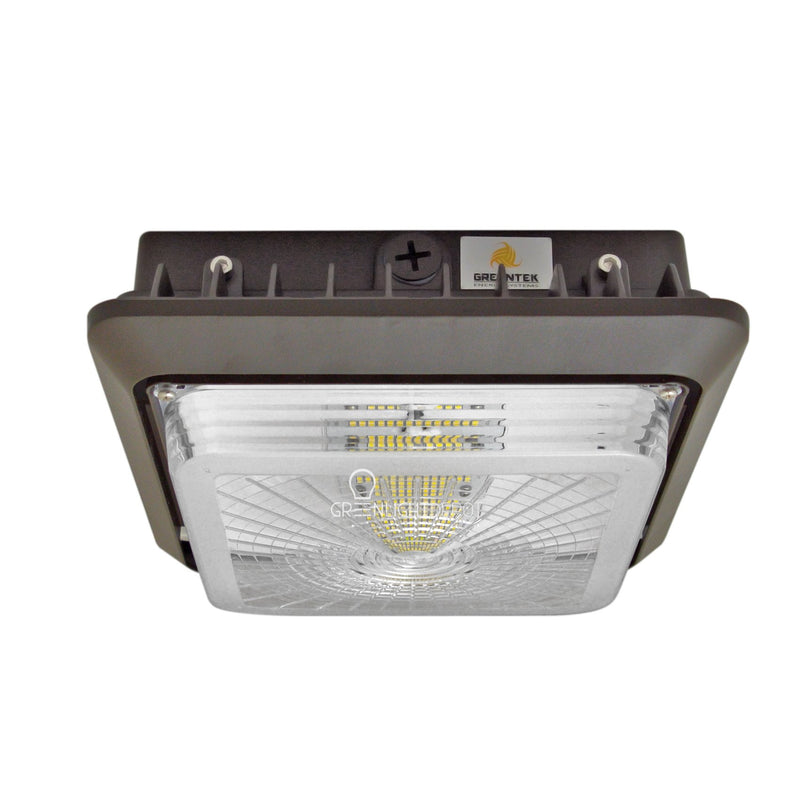 LED Canopy Light - 55W Outdoor Parking Garage Light - Brown - (UL+DLC Listed)