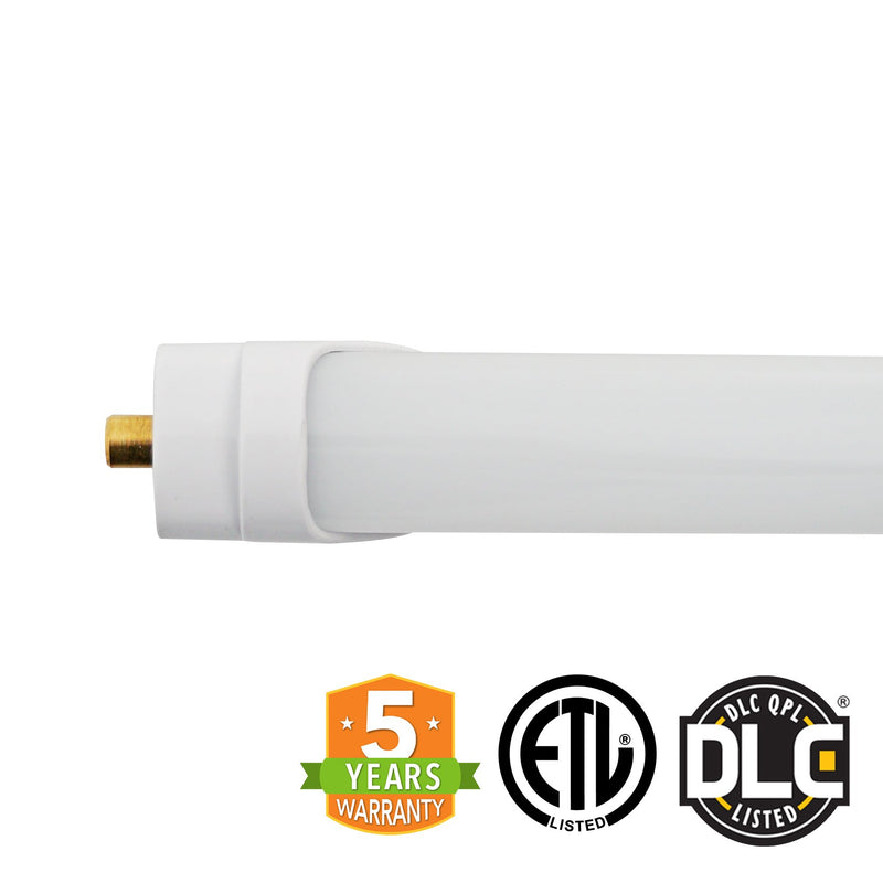 8 foot LED tubes are compatible with virtually every 8ft fluorescent light fixture. making it the perfect replacement for fluorescent lights. The power consumption of this LED tube light is 40W and we stock them in the following colors: 4000K and 5000K (clear and frosted).