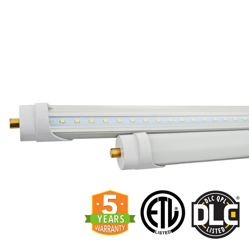 8ft 40W LED Linear Tube - Fa8 Socket - Bypass - (DLC)