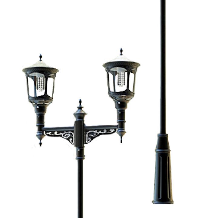 POST TOP SOLAR LED LAMP –  2000 LUMENS - OFF GRID  STREET/GARDEN/PARK