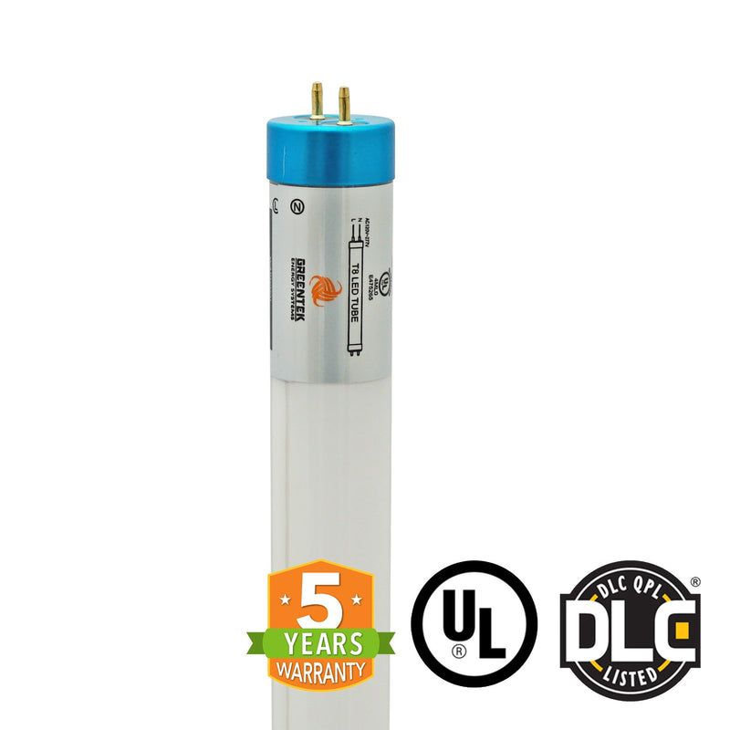 4ft 18W LED Linear Tube - Glass - Ballast Compatible & Single End / Two End Bypass - Safety Thermal Fuses - (UL Type AB+DLC)