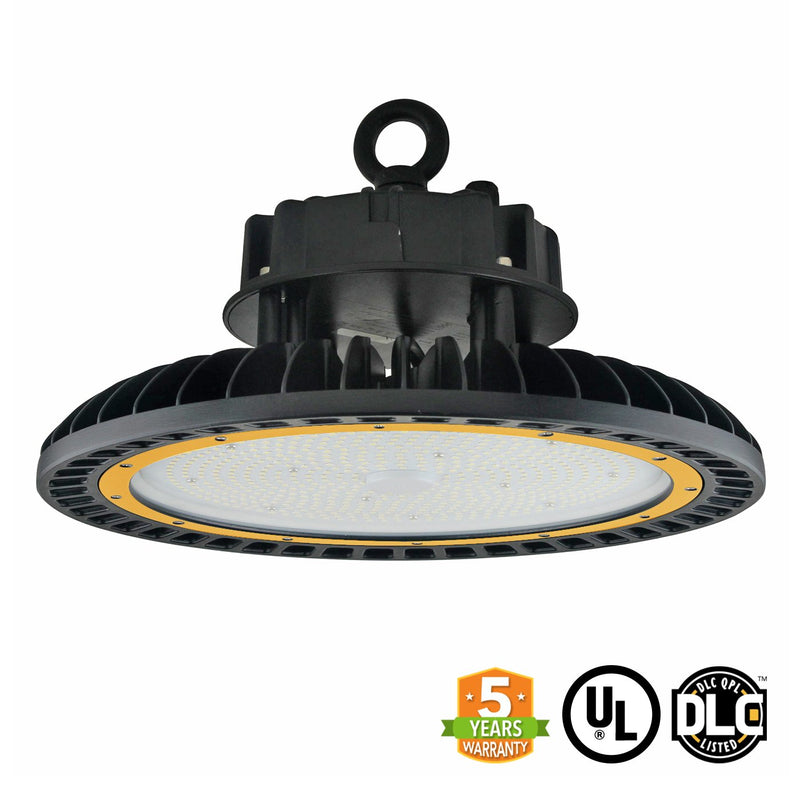 LED High Bay - 240W - 32,478 Lumens - Hook Mount - Tempered Glass - UFO Series - UL+DLC