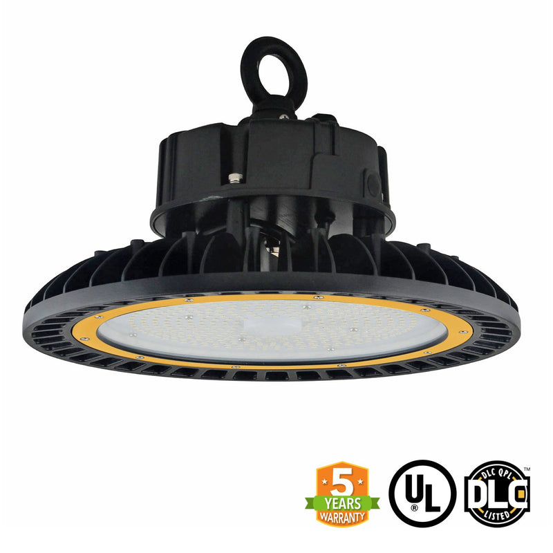 LED High Bay - 100W - 14,500 Lumens - Hook Mount - Tempered Glass - UFO Series - UL+DLC